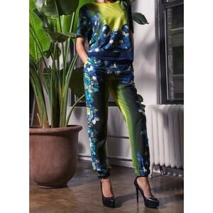 Walter Baker View Vibrant Floral Lightweight Jogger Pants Size 14 New w/ Tag